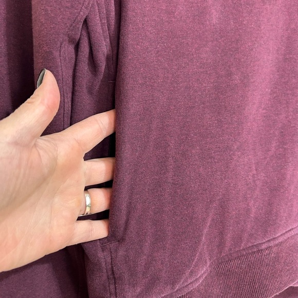 Lululemon On The Double Pullover Heathered Bordeaux Drama Sweatshirt Size 8 - Picture 8 of 13